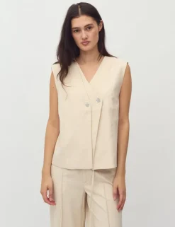Alfonsina-M Blazer Vest - Zand