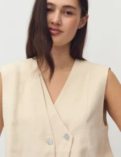 Alfonsina-M Blazer Vest - Zand