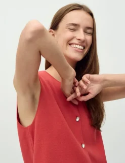 Basia-M Gebreide Top - Rood
