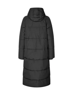 Ela Slit Puffer Jas - Zwart