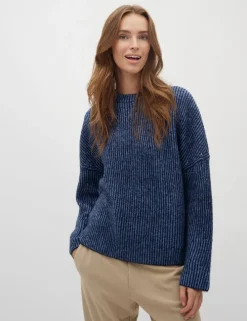 Gillian Contrast-M Knit - Donkerblauw