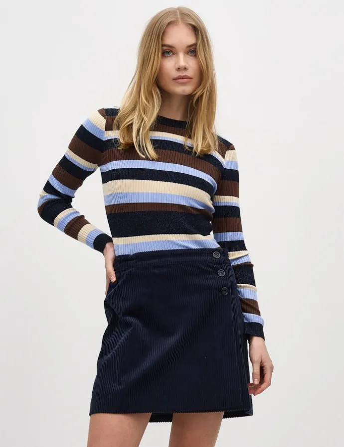 Minnie Rib-knit Top - Blauw