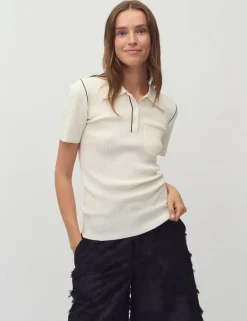 Paoula SS-M Polo Knit - Sugar
